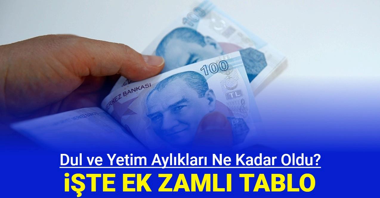 Dul Ve Yetim Aylığı Ne Kadar Oldu? İşte 2024 Maaşı Ek Zamlı Tablosu ...