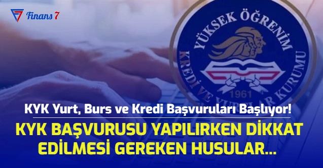 KYK Yurt, Burs Ve Kredi Başvuruları Başlıyor! KYK Başvurusu Yapılırken ...