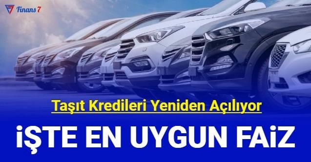 Taşıt Kredileri Yeniden Açılıyor: İşte En Uygun Faizli Kredi Veren ...